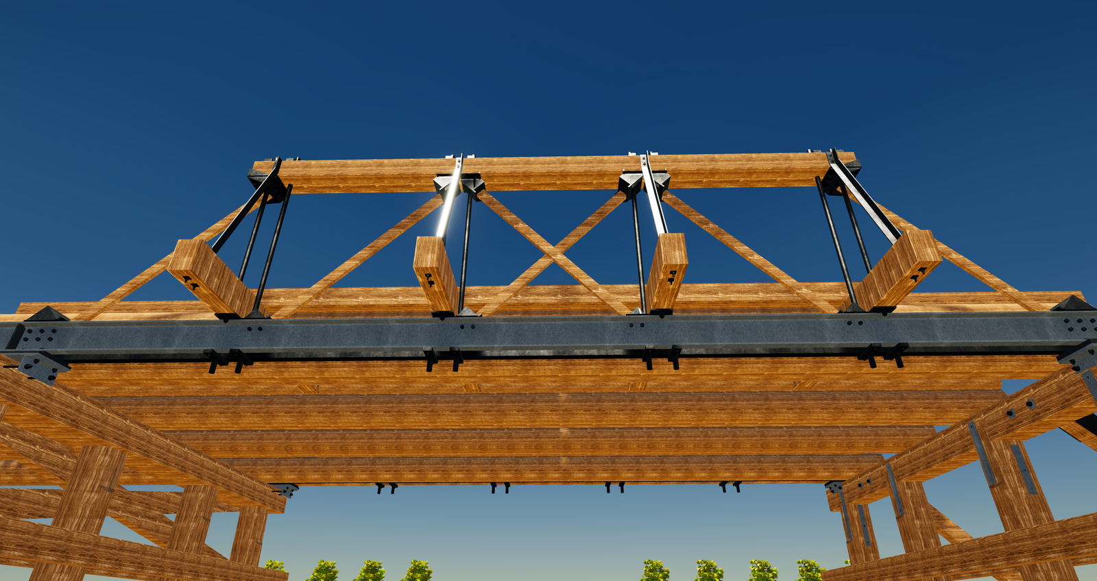 Temporary Timber Bridge Structure